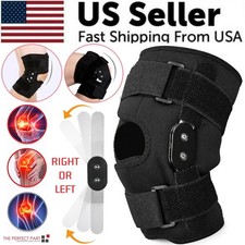 Knee Brace Compression Sleeve Hinged Joint Support Open Patella Stabilizer Wrap picture