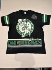 Salem Sportswear Boston Celtics T-Shirt Size XL Black Vintage NBA picture