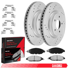 Front Brake Disc Rotors+Ceramic Pads For Nissan Pathfinder Murano INFINITI QX60 picture