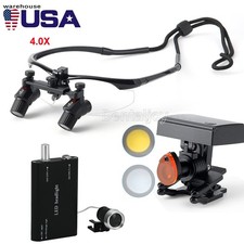 4.0X Dental Surgical Medical Loupes Magnifier Binocular Ergo /LED Headlight 5W picture
