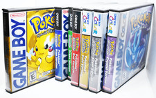 Pokemon Blue Red Green Yellow Crystal Gold Silver Display Cases GBC Cases (7pcs) picture