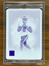 Panini Impeccable 2019 Lamar Jackson Baltimore Ravens #15 1/1 Printing Plate picture