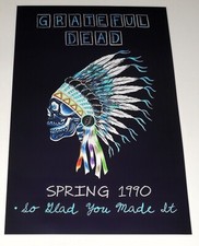 Grateful Dead Jerry Garcia / Bob Weir Black Spring Tour 1990 Poster 19