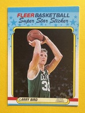 1988 Fleer Basketball #2 Larry Bird Boston Celtics Sticker Ex-Mint picture