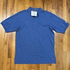 VTG 90s ESPN Polo Shirt Mens L Official Merchandise Sports Swingster Blue Cotton picture