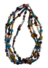 Vintage Venetian Murano 4 strand Glass Bead Necklace, RARE BEAUTIFUL  picture