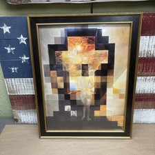 VTG Salvador Dali Limited Edition Lincoln In Dalivision Print 19”x16” Pro Framed picture