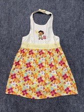 Vintage Nick JR Dora The Explorer Hawaiian Halter Dress Embroidered Sz 5T Grail picture
