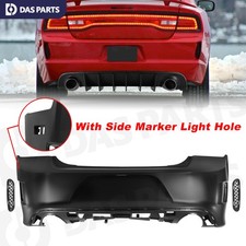 For 2011-2014 Dodge Charger SRT 8 SRT8 Style Rear Bumper Cover w/Side Grille Kit picture