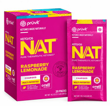 PRUVIT Keto OS NAT Raspberry Lemonade Charged 20 Pack New  picture