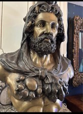 huge Hercules Bust Bronze picture