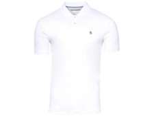 Original Penguin Men's Interlock Polo Shirt Short Sleeve Bright White picture