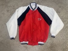 Vintage 80s Adidas Project Sports Spectacular Bomber Jacket Red White Size M picture