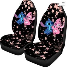 Cute Cartoon Stitch And Angel Pattern Car Seat Covers (set of 2) R27726 picture