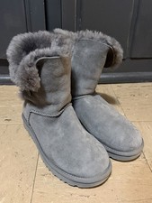 UGG Bailey Button II Women's High Top Sheepskin Boot - Grey, US 8 picture
