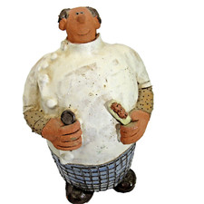 Vtg hand sculpted clay DENTIST 
