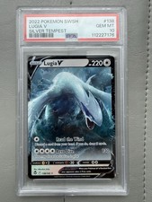 Lugia v 138/195SWSH12 Sword & Shield Silver Tempest Holo Card PSA 10 Gem Mint picture