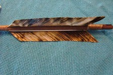 1 One Handmade Navajo 25 inch  Arrow w/Turkey feathers & Stone chipped Arrowhead picture