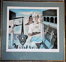 SALVADOR DALI SURREALIST LANDSCAPE LITHOGRAPH SURREALISM SIGNED NUMBERED FRAMED picture