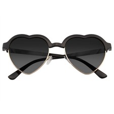 Cute Vintage Half Frame Inspired Heart Shape Sunglasses picture