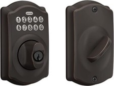 Schlage BE365 V CAM 716 Camelot Aged Bronze Keypad Deadbolt picture
