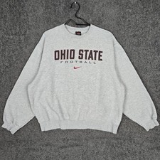 Vintage Nike Ohio State Buckeyes Sweatshirt Mens Large Gray Center Swoosh NCAA picture