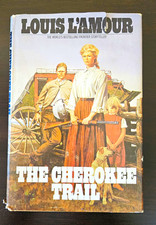 Vintage 1982 Louis L'Amour The Cherokee Trail Bantam HC/DJ Book Club Map picture