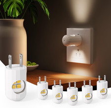 6-Pack LED Night Light Plug-In Wall Outlet Light, Soft White,Dusk to Dawn Nightl picture