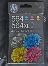 HP 564XL 564 Ink Cartridges 4-Pack Black Cyan Magenta Yellow OEM NEW Exp 08/2027 picture