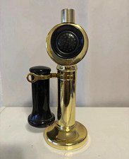 Vintage 1970s Avon Calling Candlestick Telephone Cologne Bottle Talc Set Empty picture