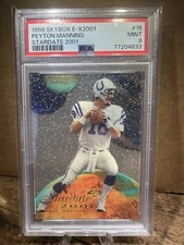 1998 Skybox E-X 2001 Peyton Manning Stardate RC PSA 9 Mint #15S Rookie Colts picture