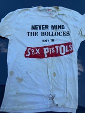Vintage 80s Sex Pistols Never Mind The Bollocks T Thrashed picture