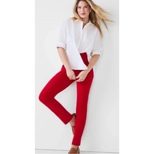 SPANX On-the-Go Ankle Slim Straight Pull-On Pants True Red Size Small NWT 20365R picture