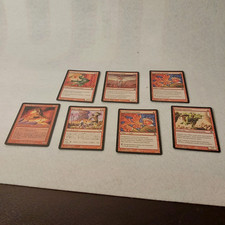 Wizards of the Coast MTG Tempest Russian Red Mixed Lot (7) Mogg Raider + picture