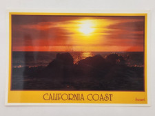 Postcard Sunset on the California Coast Unposted Mirro-Krome M-2372 Unposted picture