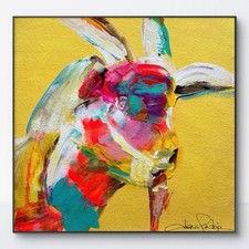 Goat Bold 10x10 Original Modern Abstract Home Decor Expressionism Signed Canvas picture