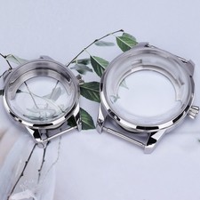 FEIYASHI Polished Silver Steel Watch Case 33mm/40.6mm 10ATM For Seiko NH35 NH36 picture
