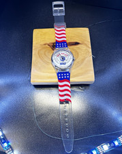 NOS Vintage Europa AT&T Watch ABS Sales Corporate Promo - American Flag Band Min picture