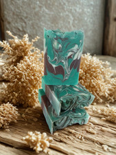 Sandalwood + Bergamot handmade goat milk soap picture
