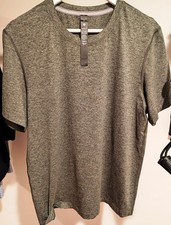 Lululemon Soft Jersey Short Sleeve Shirt Mens Size L Large Heathered Gray LM3ES picture