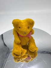 Antique Vtg TEDDY BEAR Yellow Mohair Dollhouse Toy Nursery Japan ? Schuco Style picture
