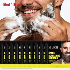 10pcs Mens Beard Dye Black Shampoo Instant Blackening Beard Mustache Tint Cream picture