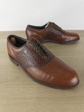 Vintage Footjoy Classics Mens Golf Shoes Size 10 C 51078 Leather Weave Pattern picture