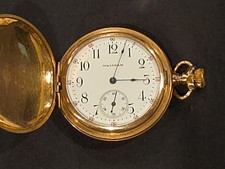 Antique Waltham 15 Jewel 6s Gold Filled Full Hunter Pocket Watch c1908 Runs picture