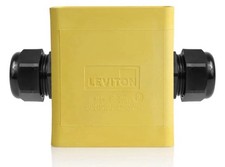Leviton 3099F-2Y 1-Gang Rubber Feed-Thru Box Extra Deep Yellow Portable NEW picture