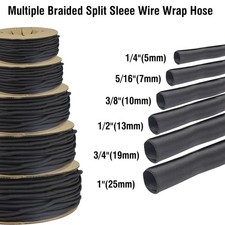 Automotive Split Loom Tubing Heat Resistant Wire Harness Cover 1/4