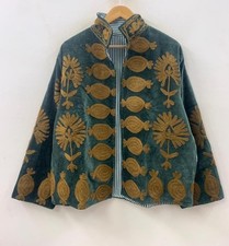 Boho Velvet Suzani Winter Short Jacket | Winter Handmade Jacket | Embroidered Ja picture