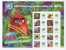 UN 2016 NEW YORK PERSONALIZED SHEET MNH ANGRY BIRDS SCOTT 1131 (S-72) picture