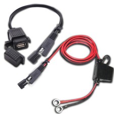 Waterproof Motorcycle SAE to USB Cable Adapter 2.1A Phone GPS USB Charger Outlet picture
