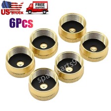 6PCS Solid Brass Propane Bottle Caps For Refill 1 LB Gas Tank Cylinder Seal NEW picture